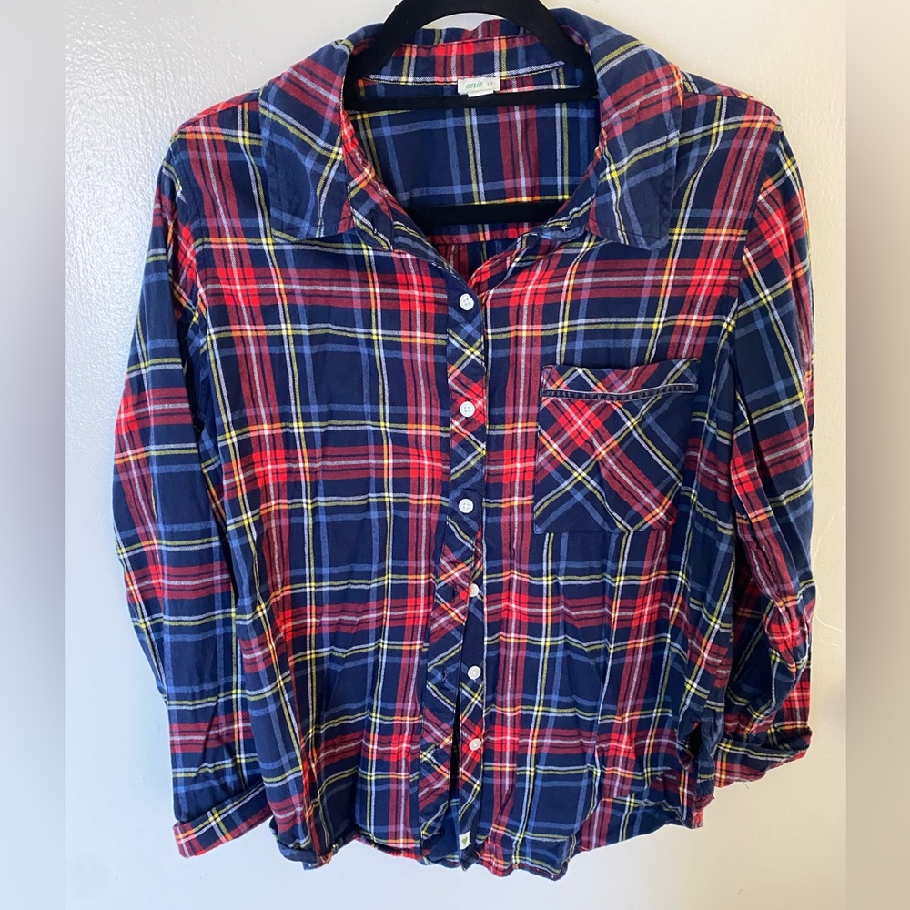 EUC Aerie Flannel Top - sz S